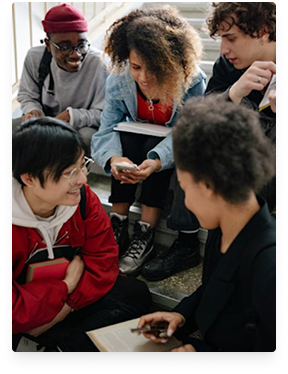 Students working together